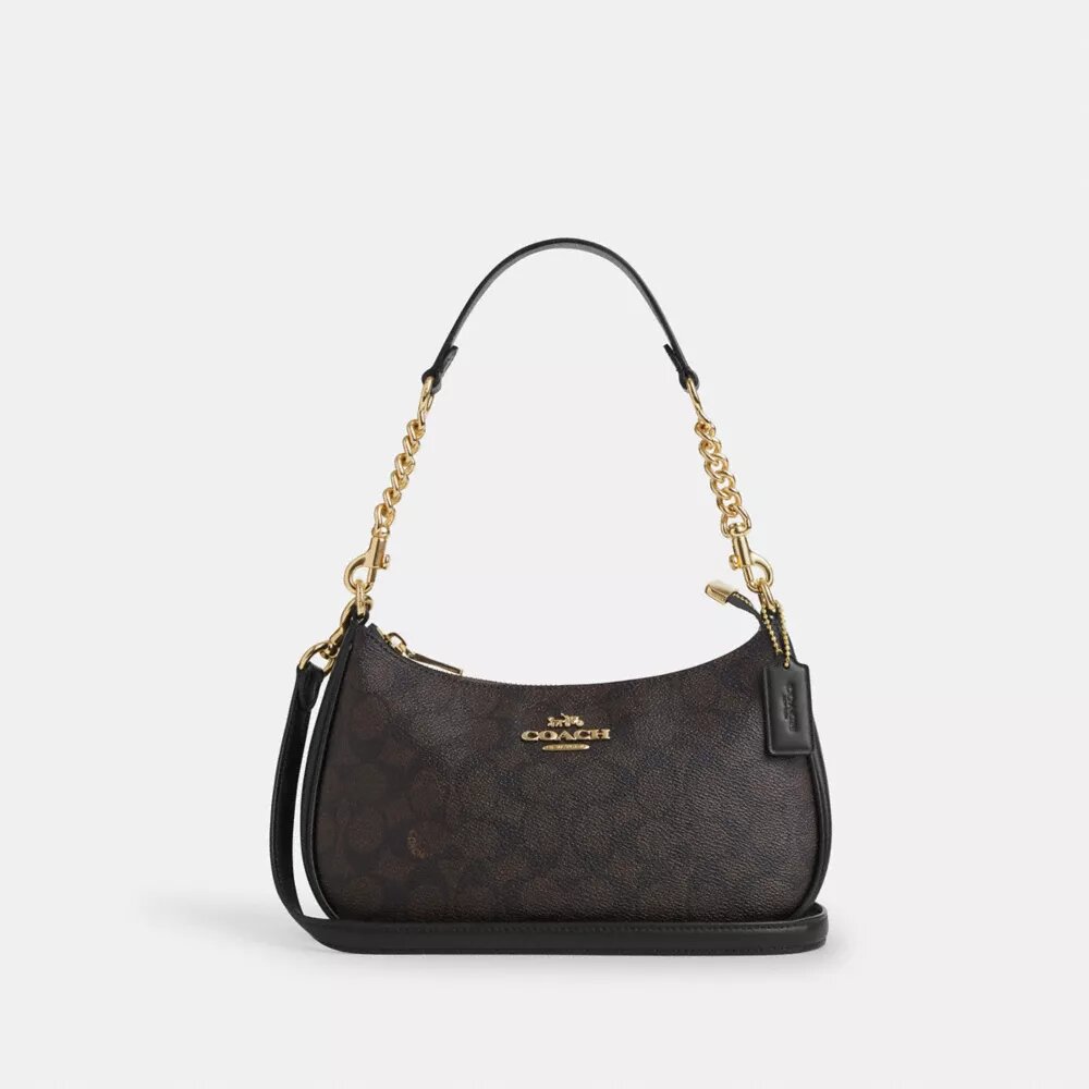 Teri-Schultertasche aus Signature Canvas