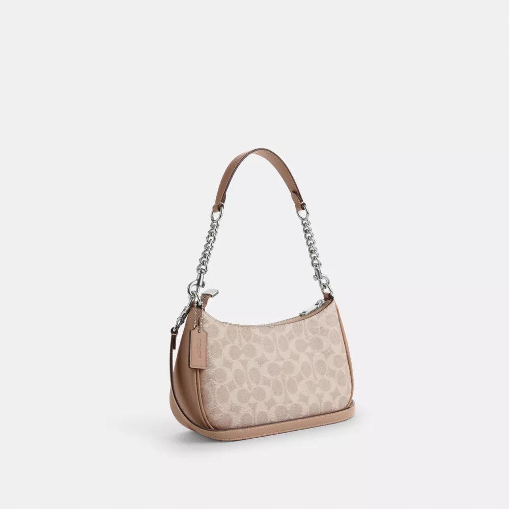 Teri-Schultertasche aus Signature Canvas