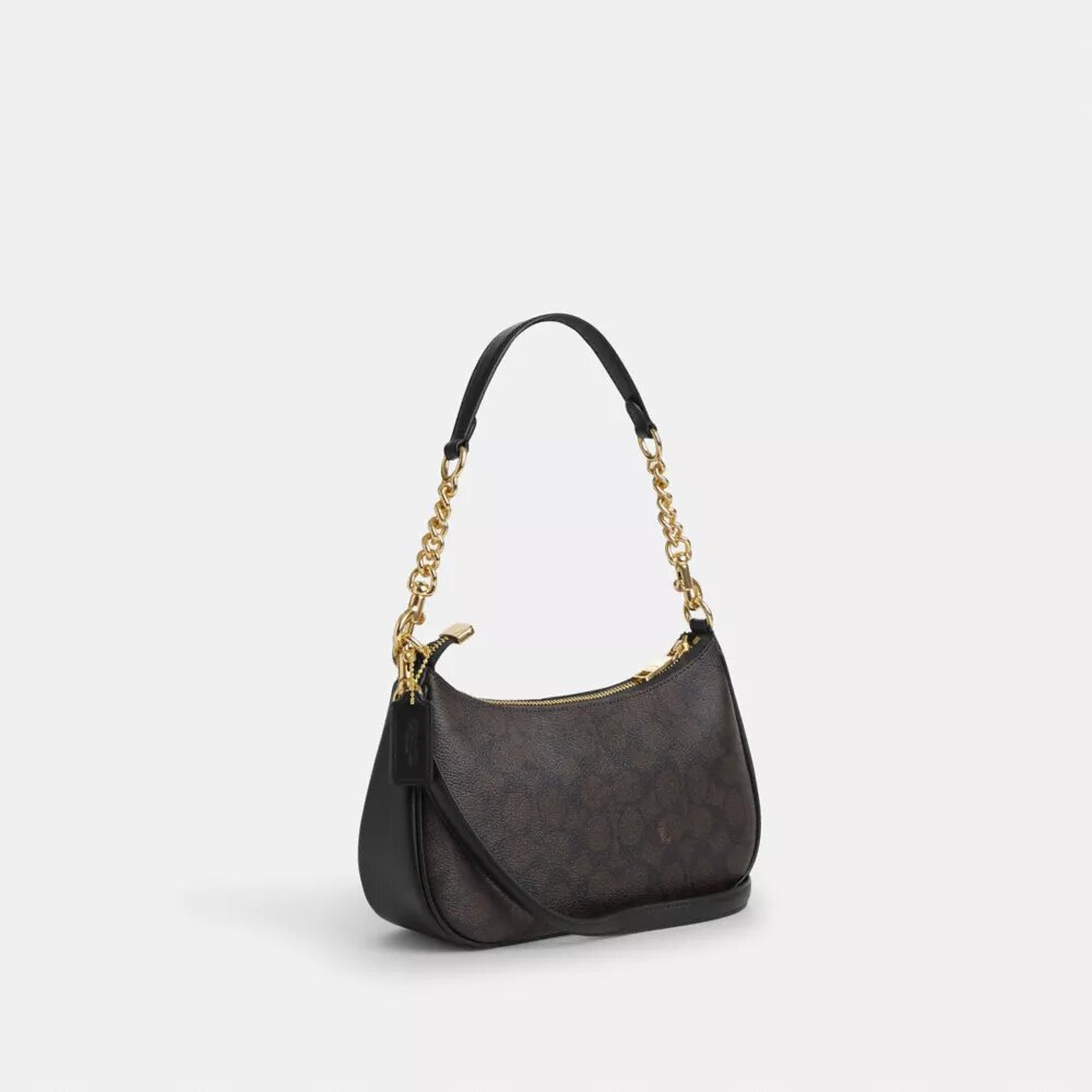 Teri-Schultertasche aus Signature Canvas