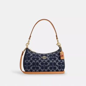 Teri-Schultertasche aus Signature-Denim