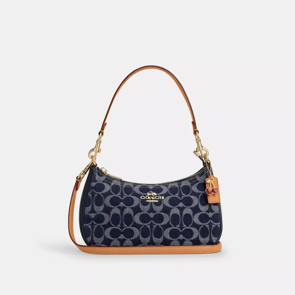 Teri-Schultertasche aus Signature-Denim