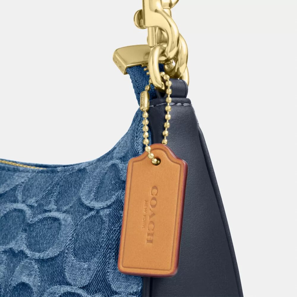 Teri-Schultertasche aus Signature-Denim