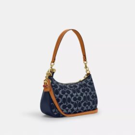 Teri-Schultertasche aus Signature-Denim