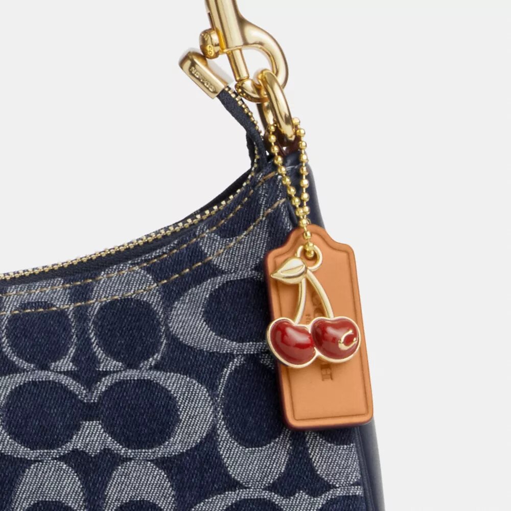 Teri-Schultertasche aus Signature-Denim