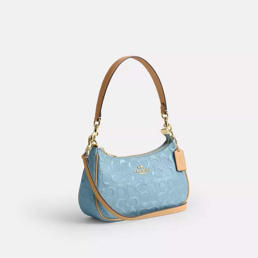 Teri-Schultertasche aus Signature-Leder