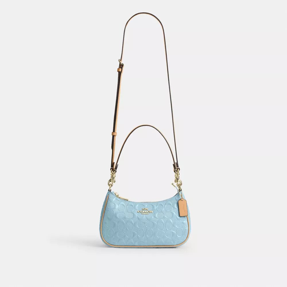 Teri-Schultertasche aus Signature-Leder