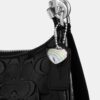 Teri-Schultertasche aus Signature-Leder mit Herz-Anhänger