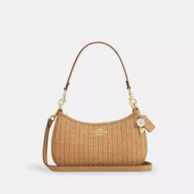 Teri-Schultertasche mit Anhänger