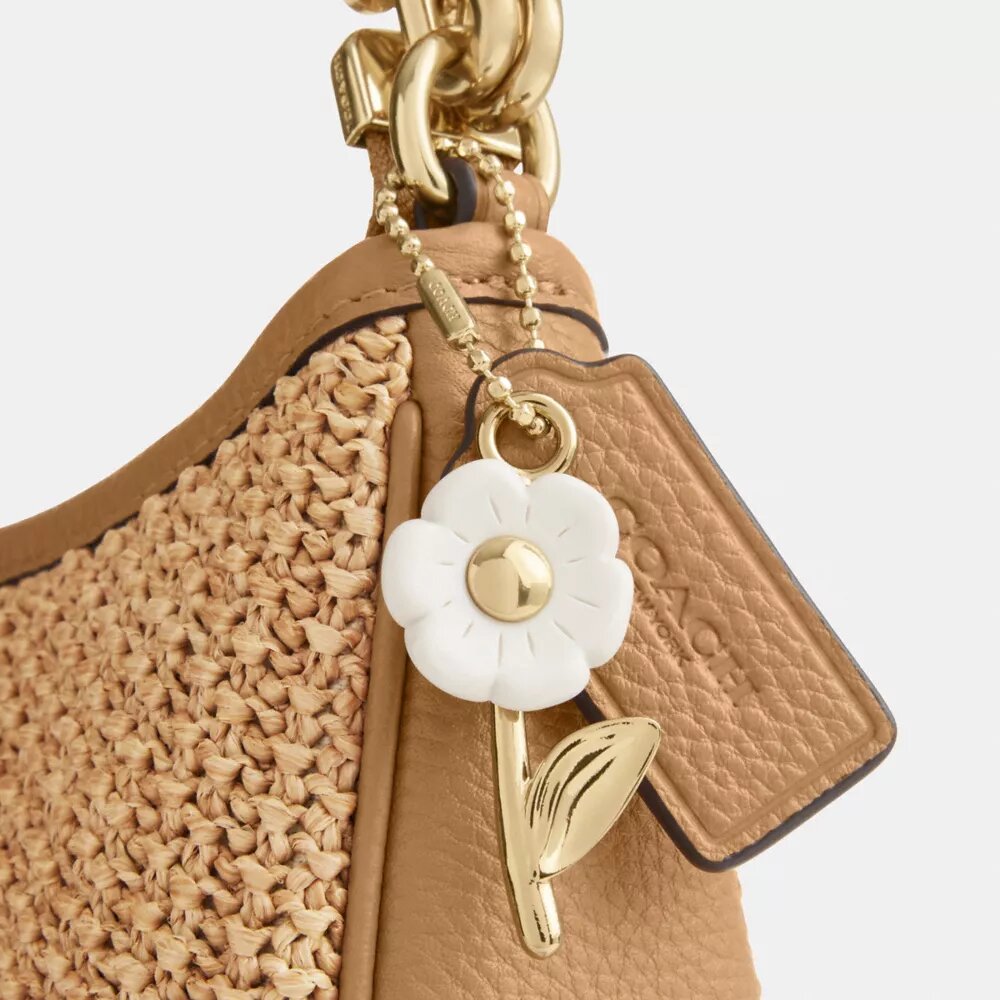 Teri-Schultertasche mit Anhänger