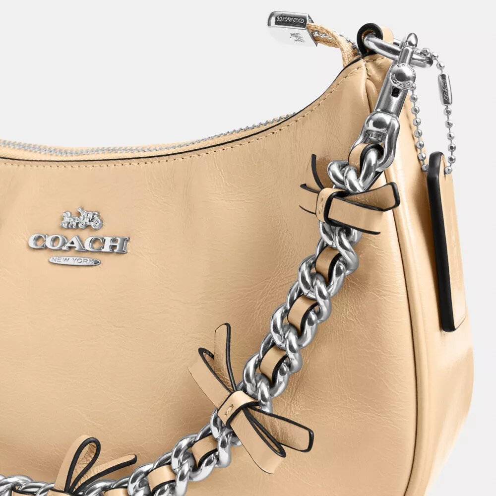 Teri-Schultertasche mit Schleifen