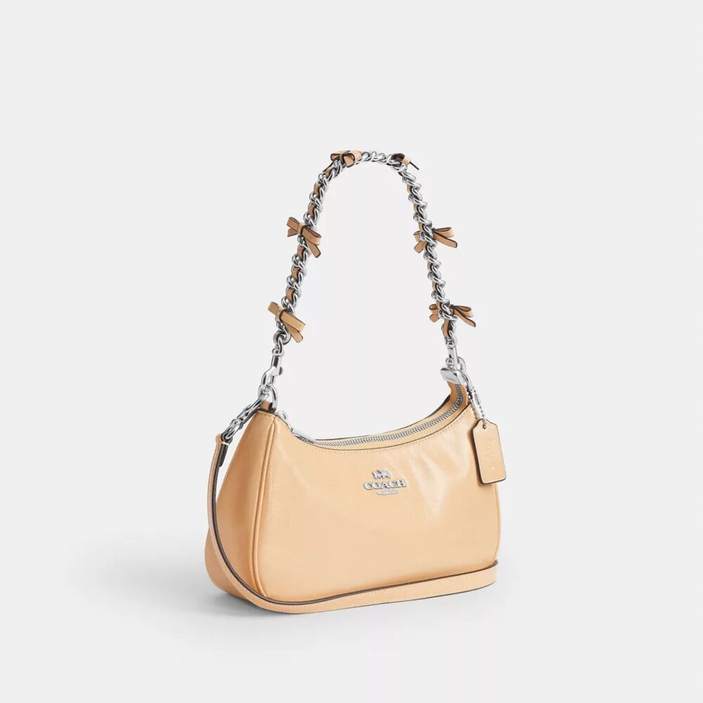 Teri-Schultertasche mit Schleifen