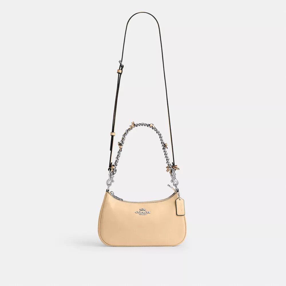Teri-Schultertasche mit Schleifen
