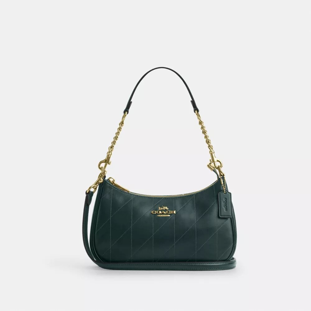 Teri-Schultertasche mit Steppung