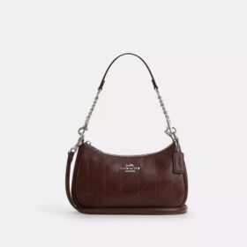 Teri-Schultertasche mit Steppung