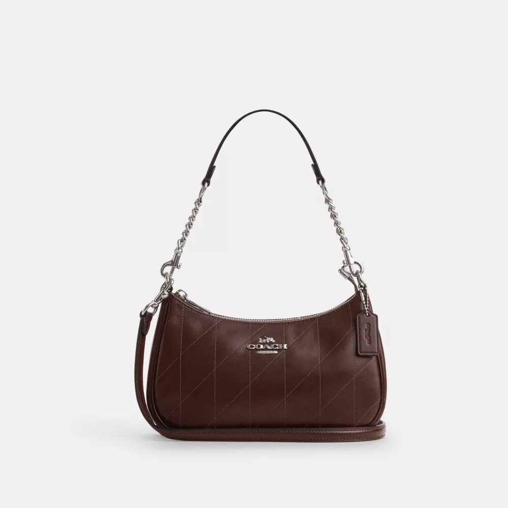 Teri-Schultertasche mit Steppung