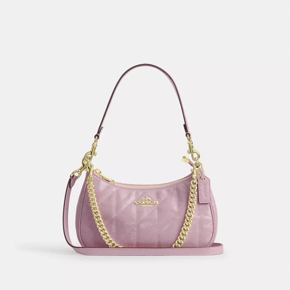 Teri-Schultertasche mit Steppung
