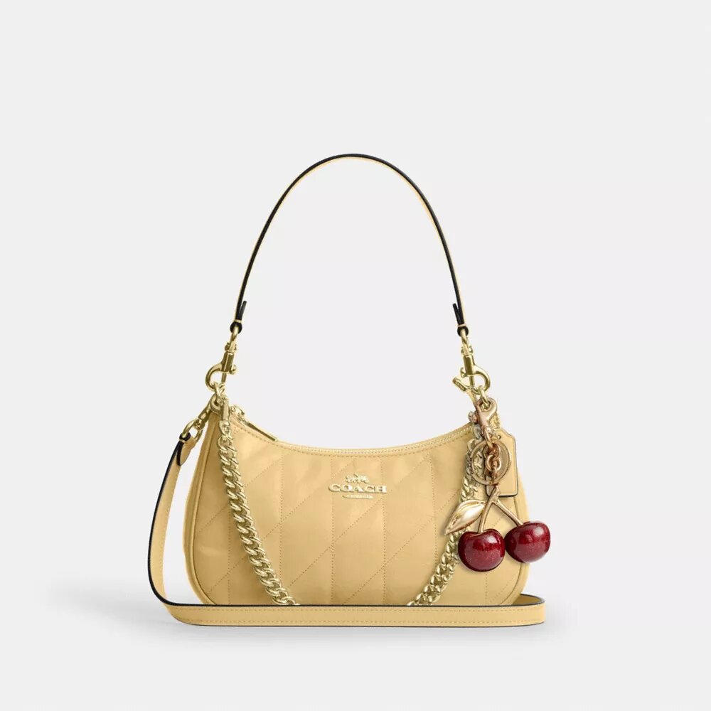 Teri-Schultertasche mit Steppung