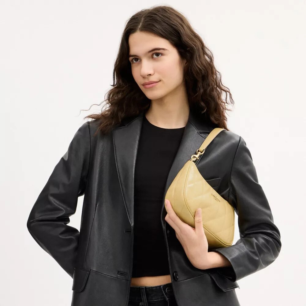 Teri-Schultertasche mit Steppung