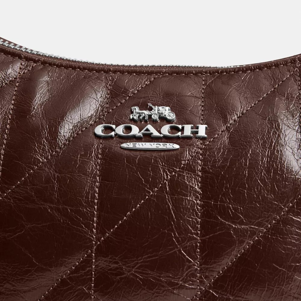 Teri-Schultertasche mit Steppung
