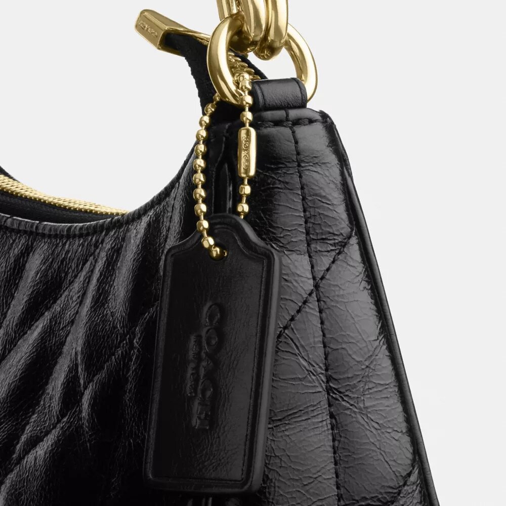 Teri-Schultertasche mit Steppung