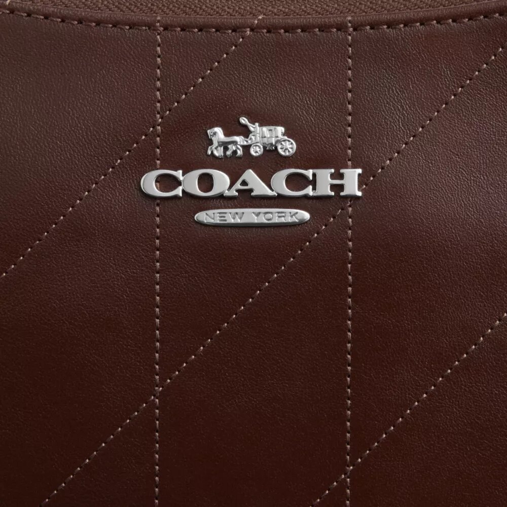 Teri-Schultertasche mit Steppung