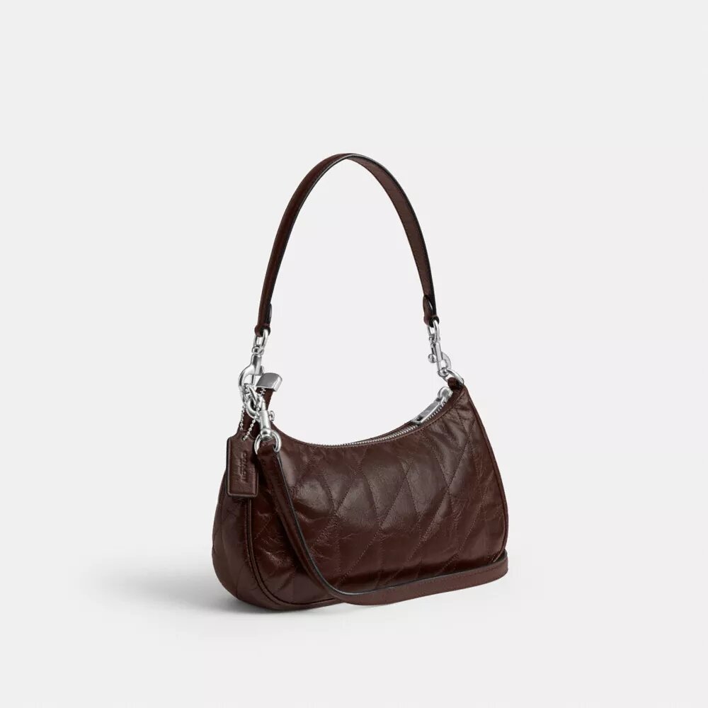 Teri-Schultertasche mit Steppung