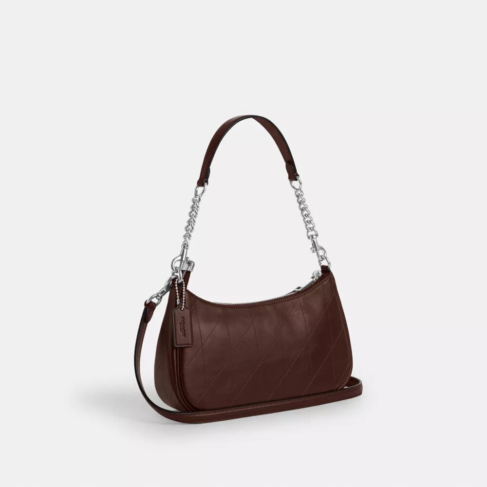 Teri-Schultertasche mit Steppung