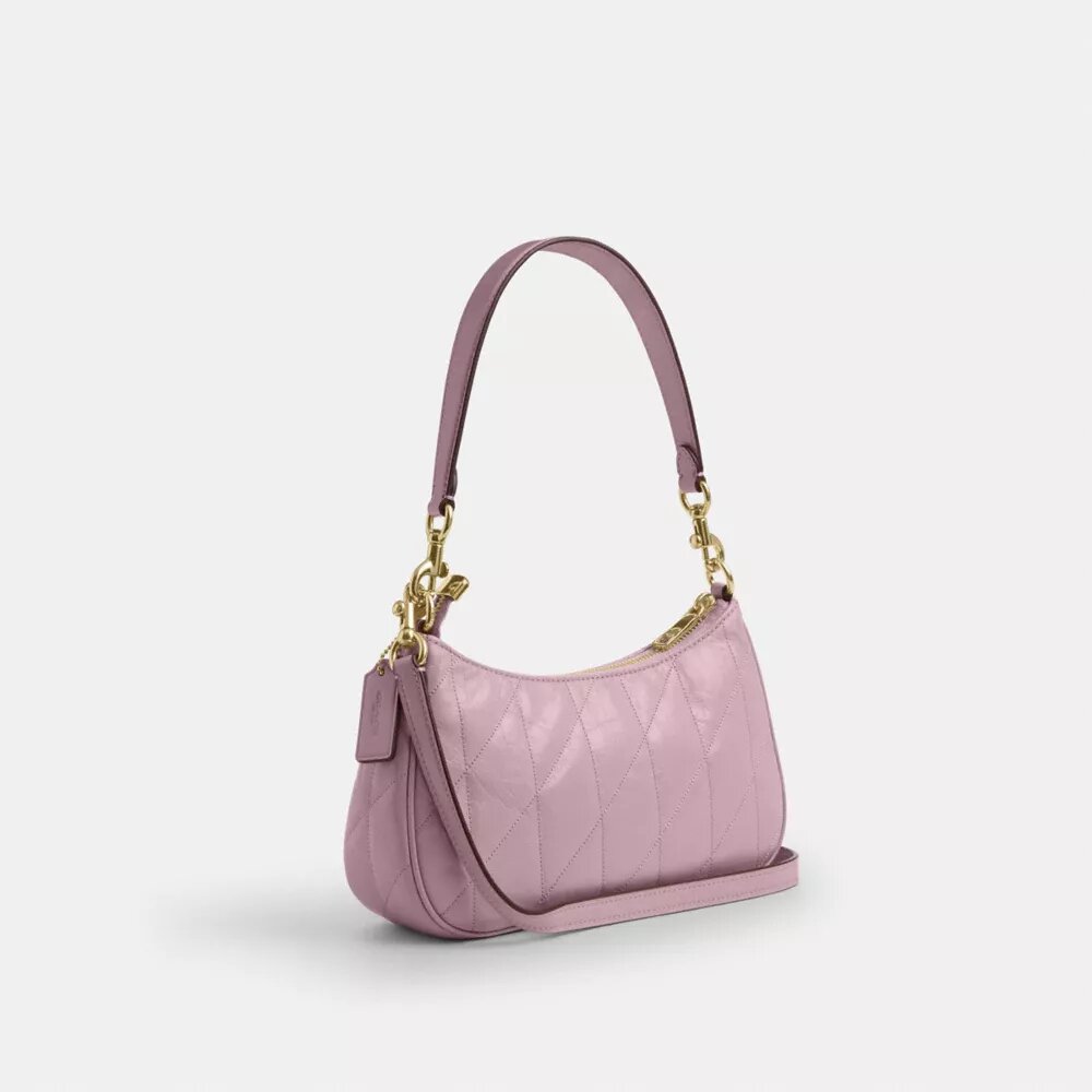 Teri-Schultertasche mit Steppung