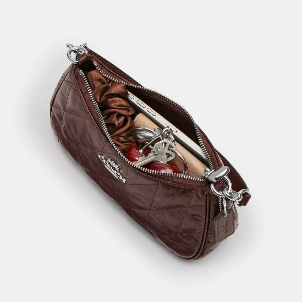 Teri-Schultertasche mit Steppung