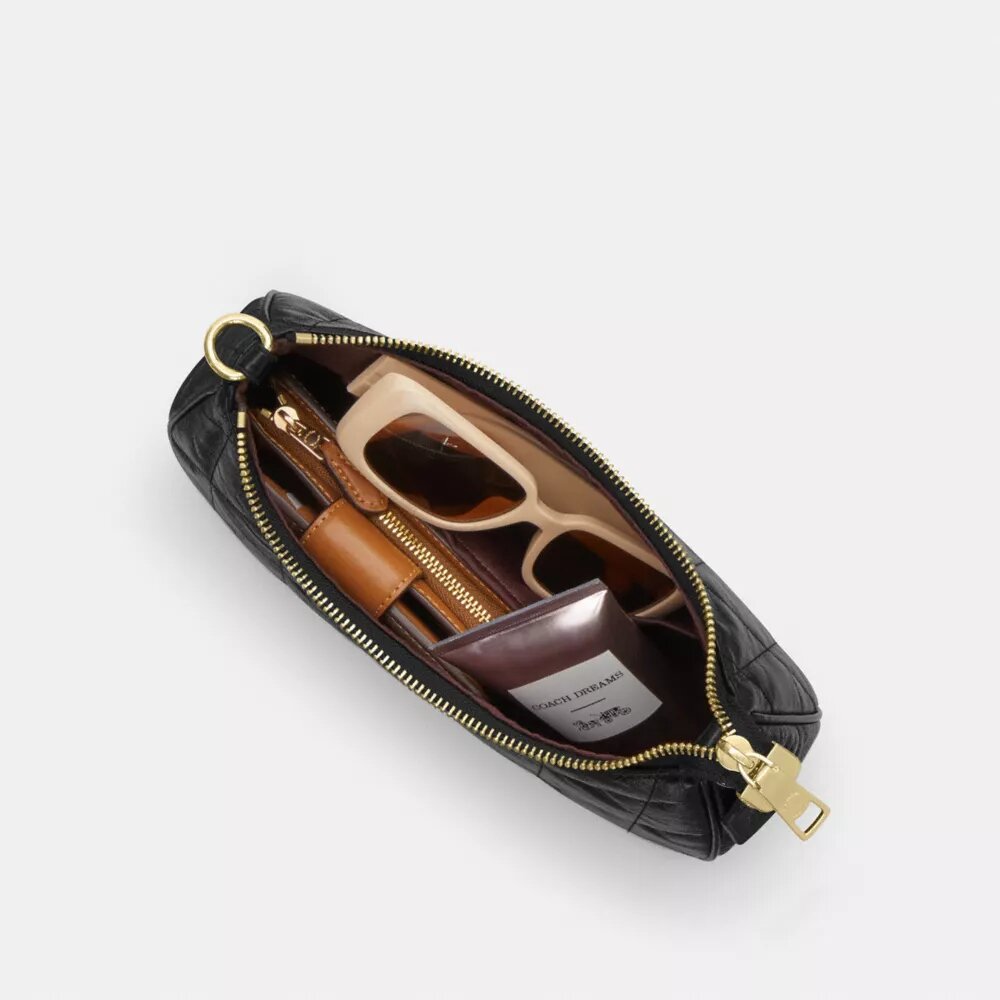 Teri-Schultertasche mit Steppung