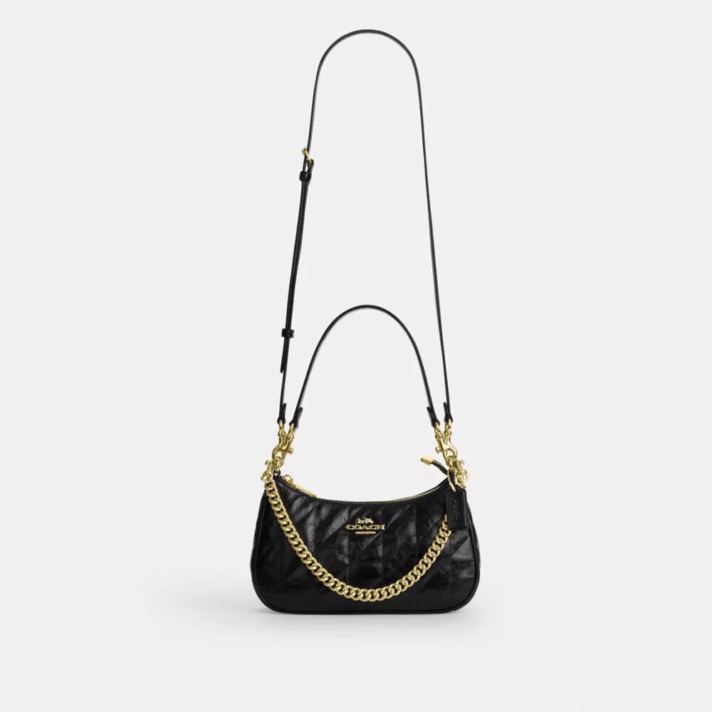 Teri-Schultertasche mit Steppung