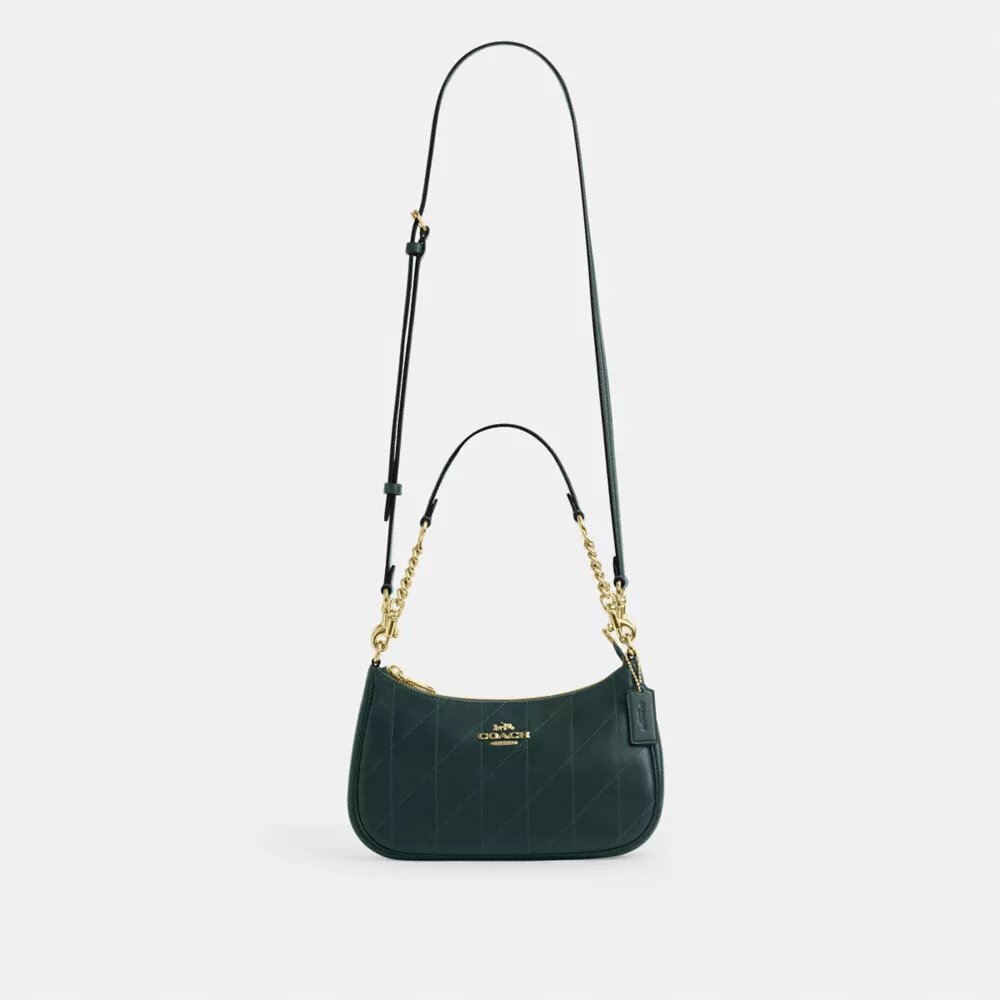 Teri-Schultertasche mit Steppung