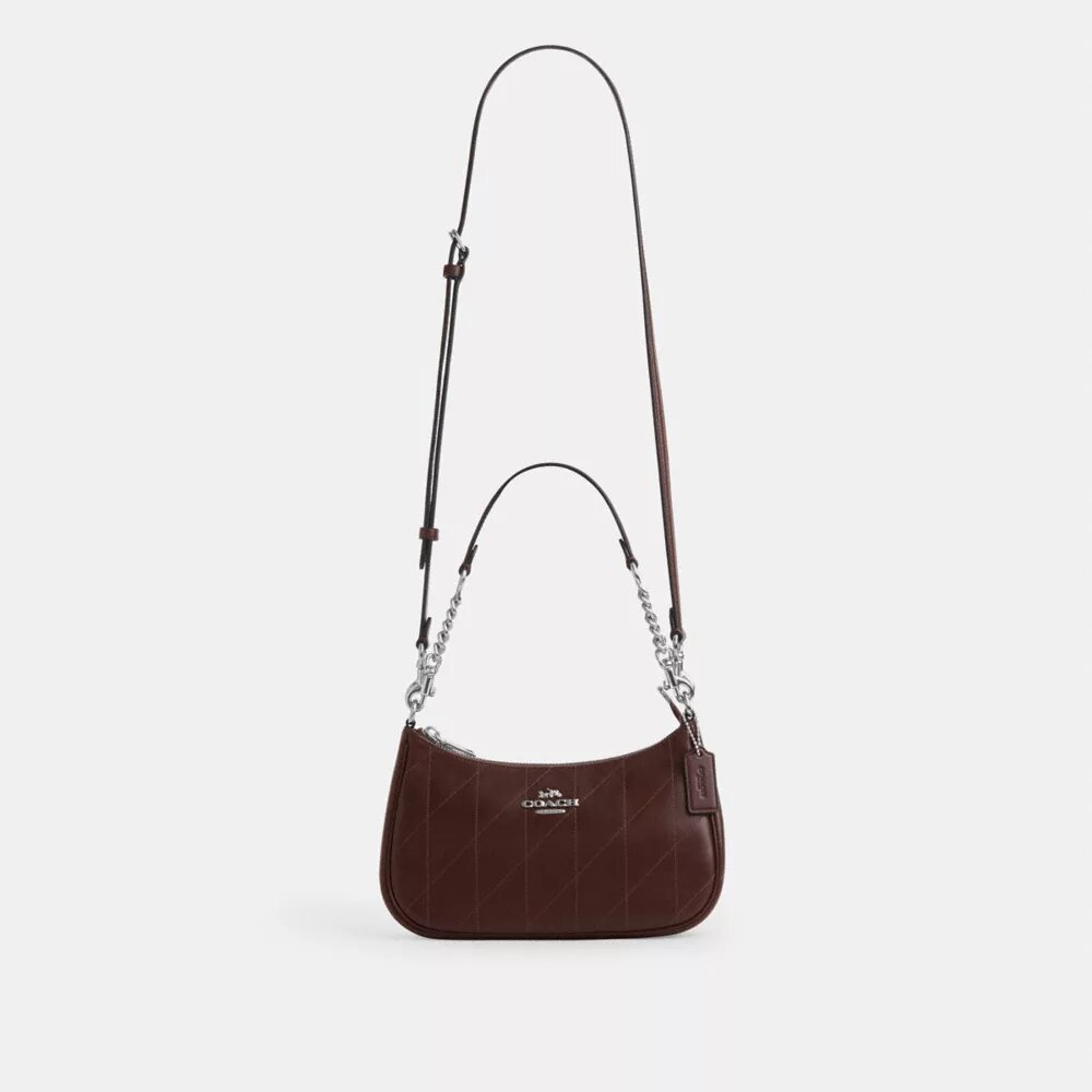 Teri-Schultertasche mit Steppung