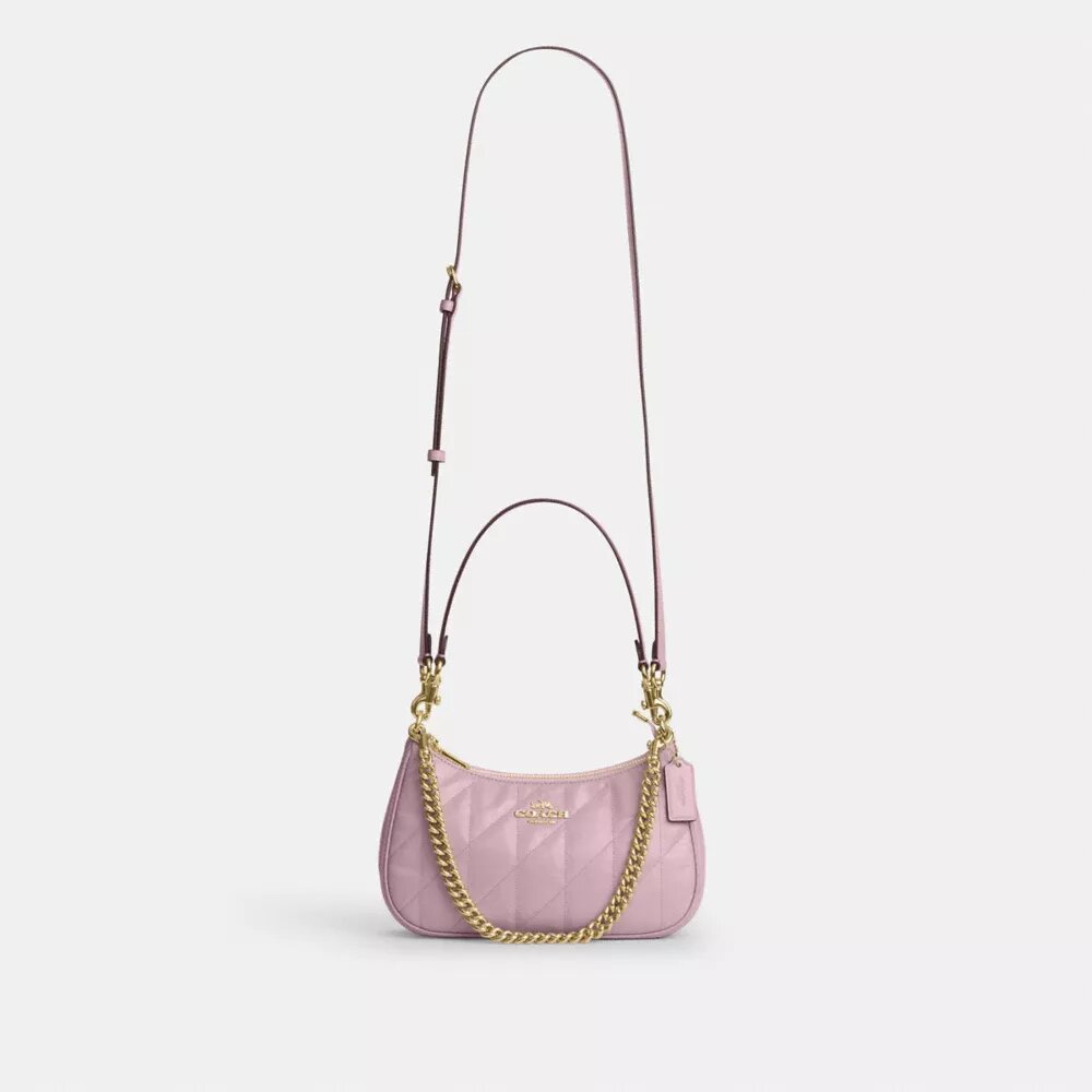 Teri-Schultertasche mit Steppung
