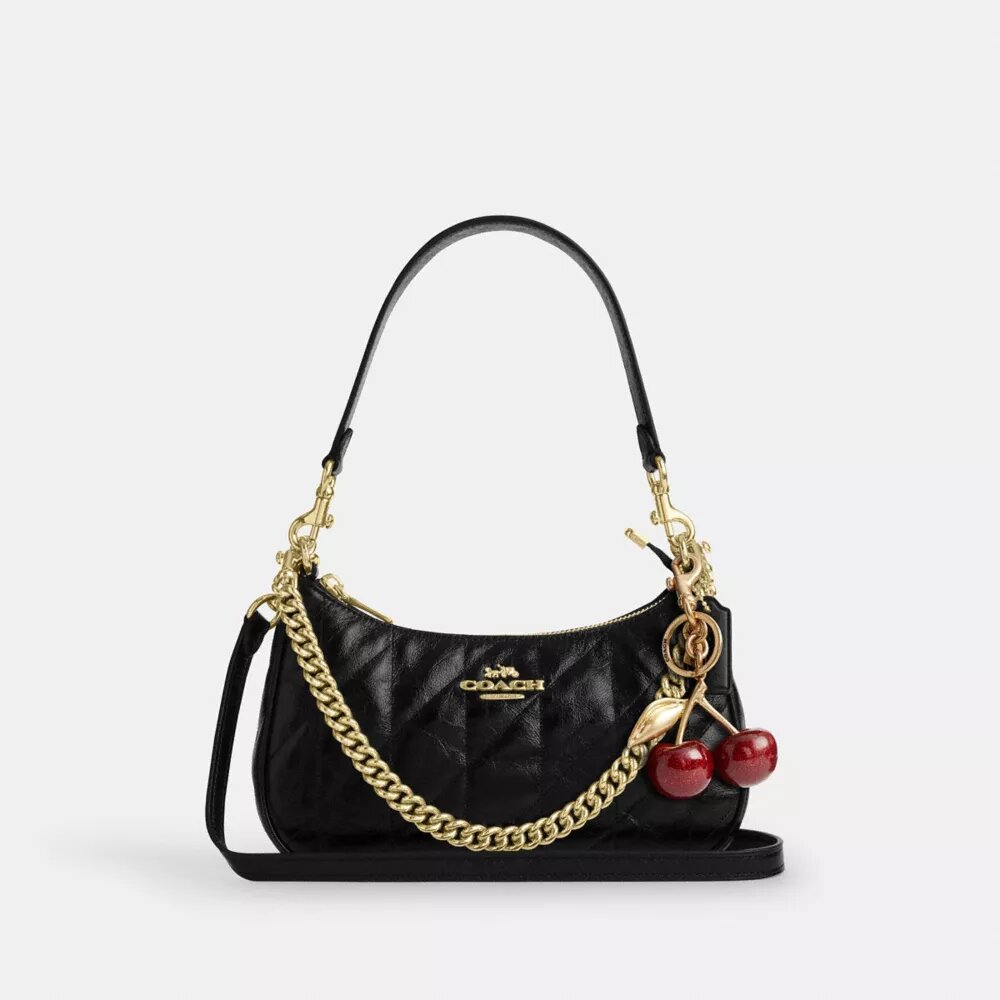 Teri-Schultertasche mit Steppung