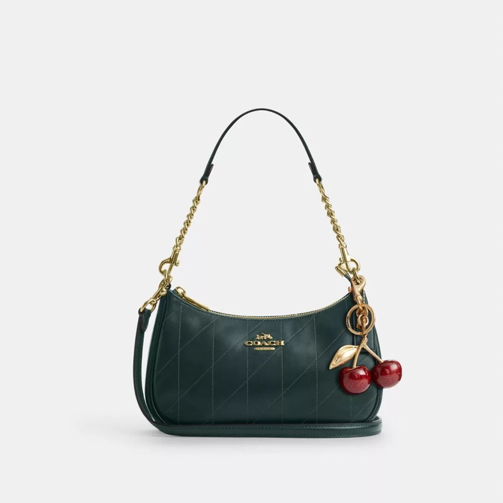 Teri-Schultertasche mit Steppung
