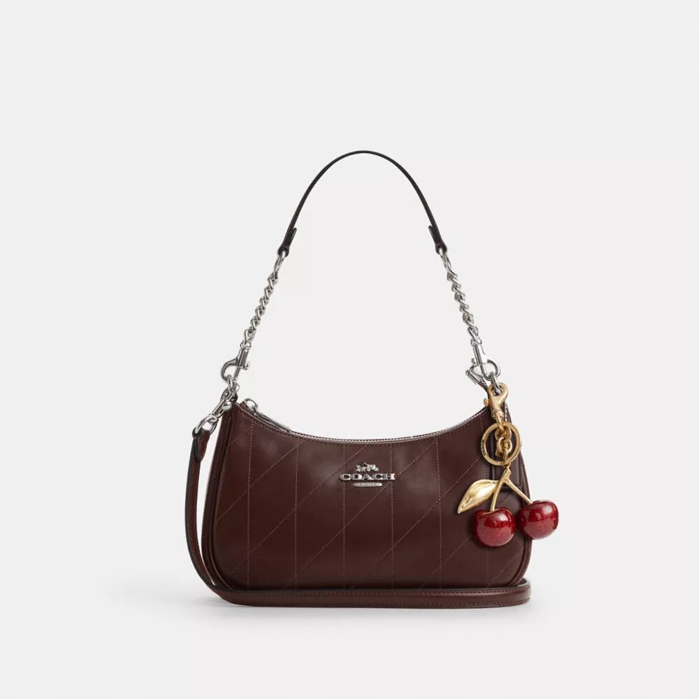 Teri-Schultertasche mit Steppung