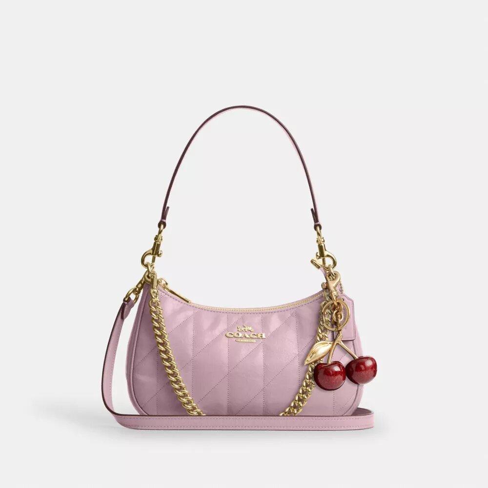 Teri-Schultertasche mit Steppung