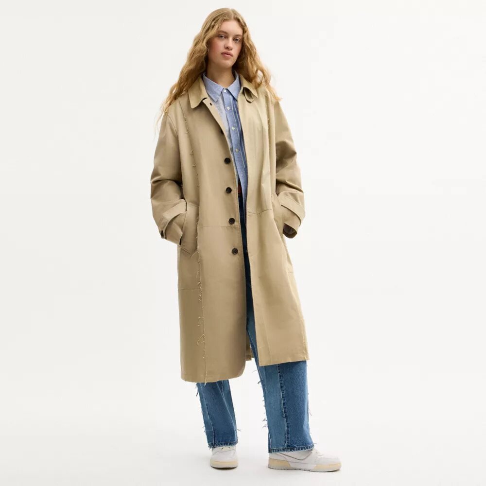 Trenchcoat aus wiederverwerteter Baumwolle