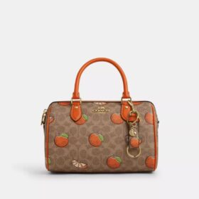 Trigger-Snap-Taschenanhänger aus Signature Canvas mit Orangenprint