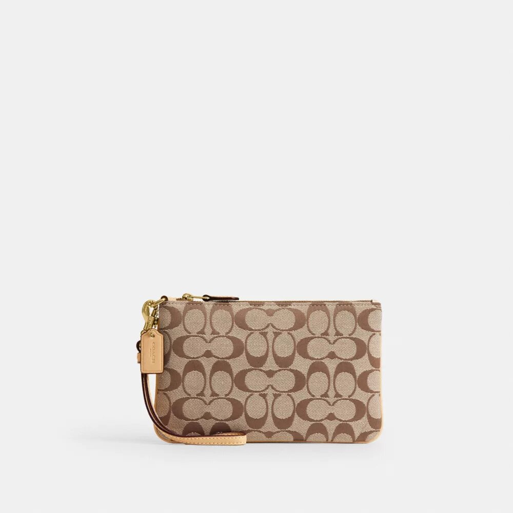 Unverzichtbare kleine Handgelenktasche aus unserem charakteristischen Jacquard