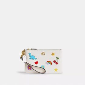 Unverzichtbare kleine Handgelenktasche mit Aufkleber-Print