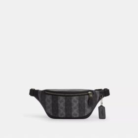 Warren Mini-Gürteltasche aus Signature Canvas mit Streifen