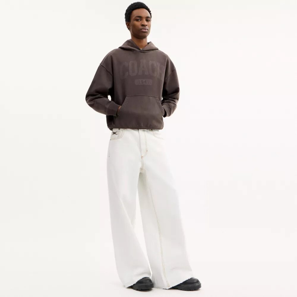 Weite Jeans-Hose aus Bio-Baumwolle