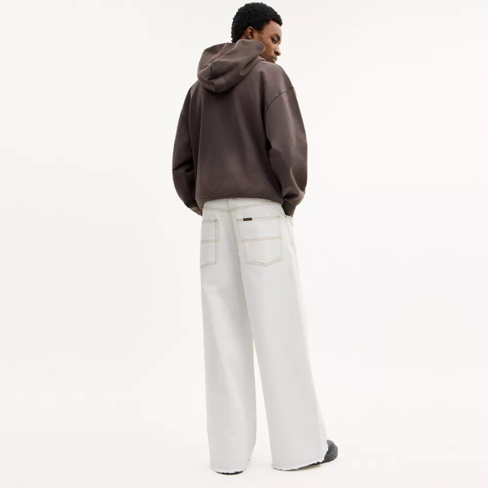 Weite Jeans-Hose aus Bio-Baumwolle