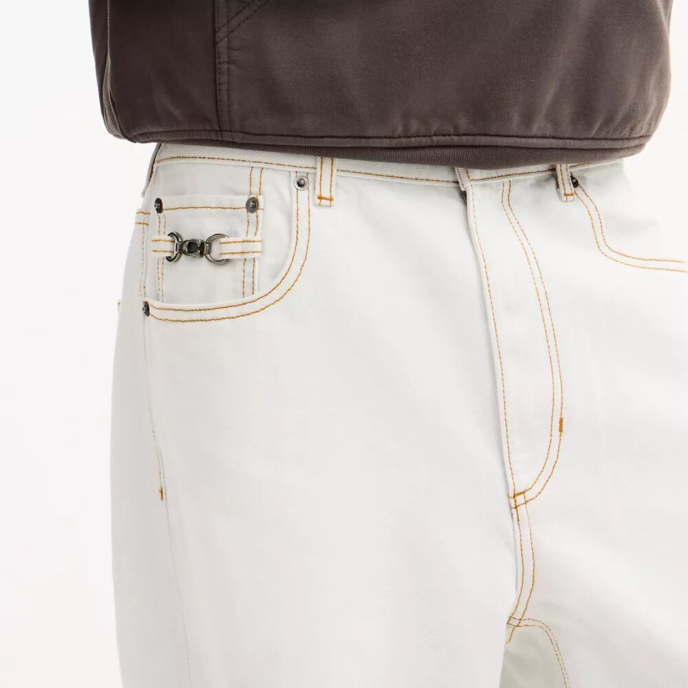Weite Jeans-Hose aus Bio-Baumwolle