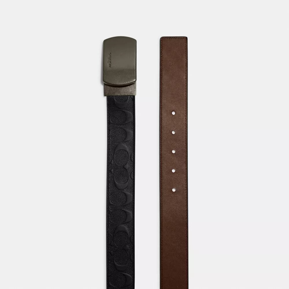 Wendegürtel mit Plakettenschnalle, auf Maß zuschneidbar, 38 mm