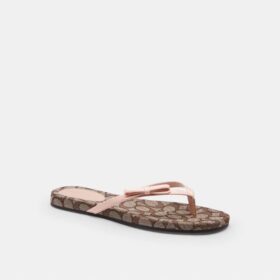 Zehentrenner mit Schleife in Signature-Jacquard