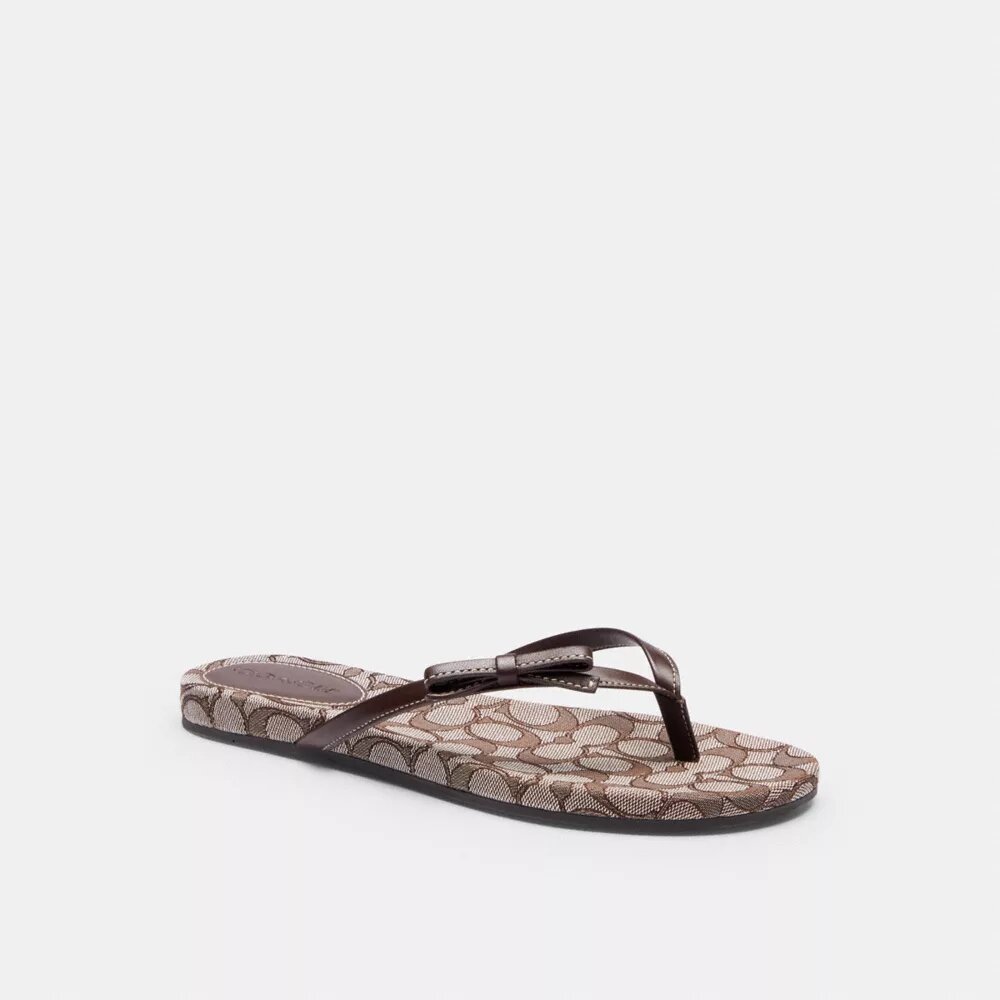 Zehentrenner mit Schleife in Signature-Jacquard