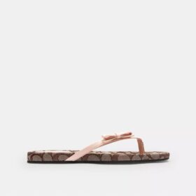 Zehentrenner mit Schleife in Signature-Jacquard